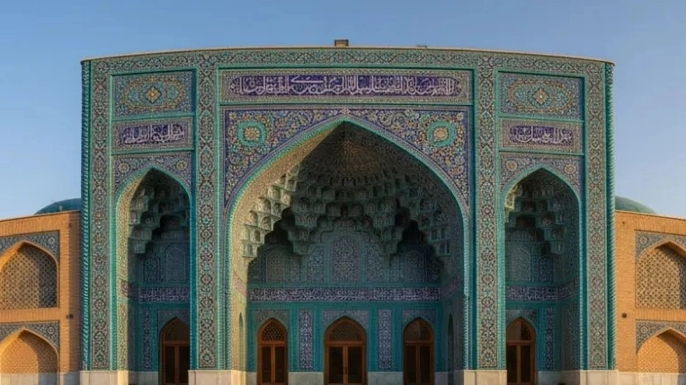 Design and implementation of the facade of the mosque in Shiraz